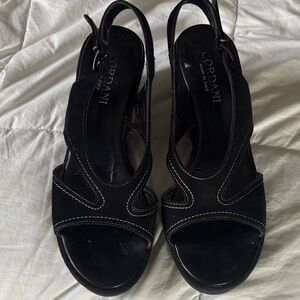 Cordani Black Slingback Sandals